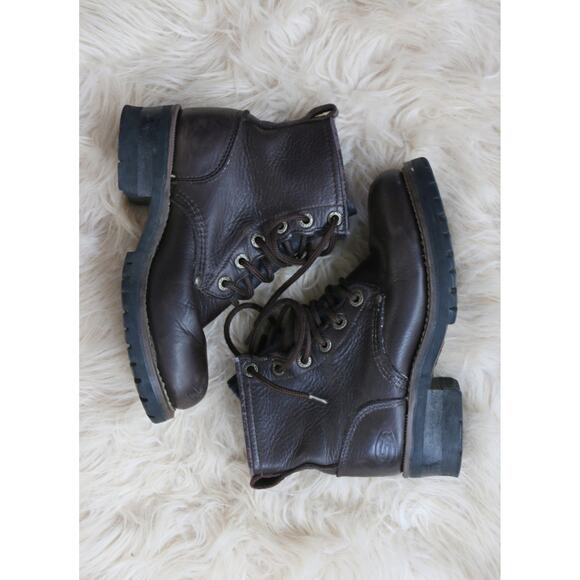 1990's Vintage Skechers Leather Work Boots ~ Women's 6 to 6-1/2 ~ Block Heel - Picture 10 of 11